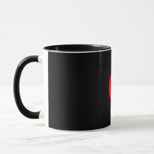 Mug Ensemble Monogramme Initiale G Tout Noir (Gauche)