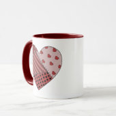 Mug Ensemble piqué coeur de patchwork (Devant gauche)