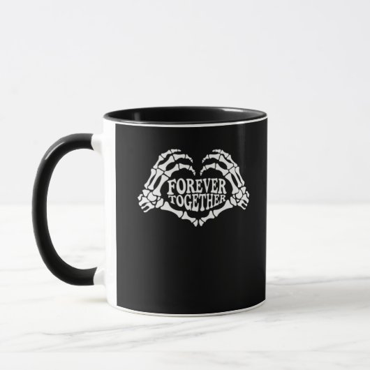 Mug Ensemble Un Coeur Fait De Squelette Mains Classiqu (Gauche)