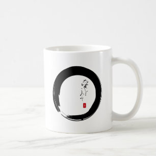 Mug Enso avec "avec le texte de kanji d'amour"