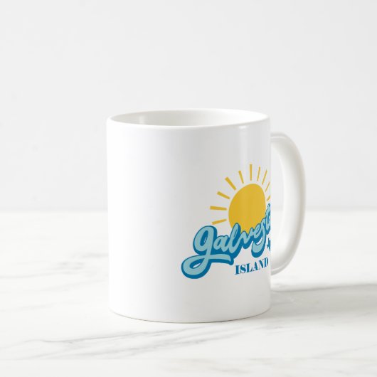 Mug Ensoleillé ! Galveston Island Texas (Devant droit)