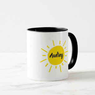 Mug Ensoleillé Peint Soleil Jaune Fantaisiste