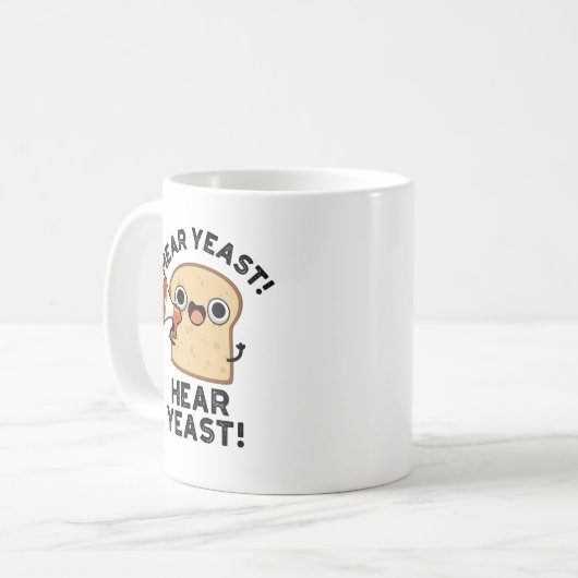 Mug Entendre la levure Entendre la levure Funky Pun de (Devant gauche)