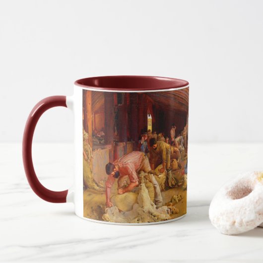 Mug Entendre les béliers Tom Roberts 1890 Art australi (Avec donut)