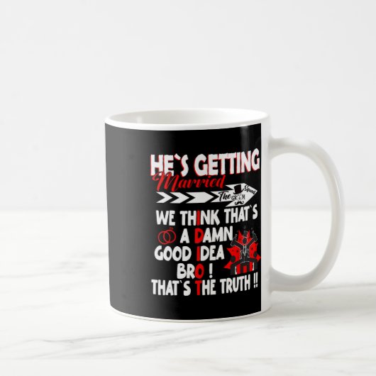 Mug Enterrement de vie de garçon Équipe du marié Enter (Droite)