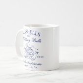 Mug Enterrement de vie de jeune fille Coquillages Rose (Devant gauche)