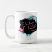 Mug Enterrement de vie de jeune fille Flamant Rose Flo (Gauche)