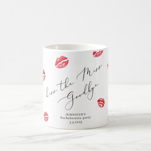 Mug Enterrement de vie de jeune fille Kiss the Miss Go (Centre)