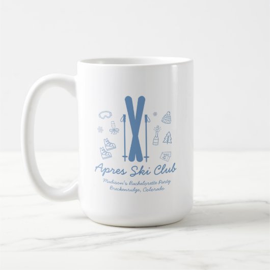 Mug Enterrement de vie de jeune fille Ski : dernier to (Gauche)