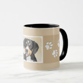 Mug Entlebucher Mountain Dog Peinture - Art original (Devant droit)