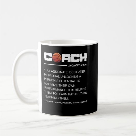 Mug Entraînement de définition de l'entraîneur de bask (Gauche)
