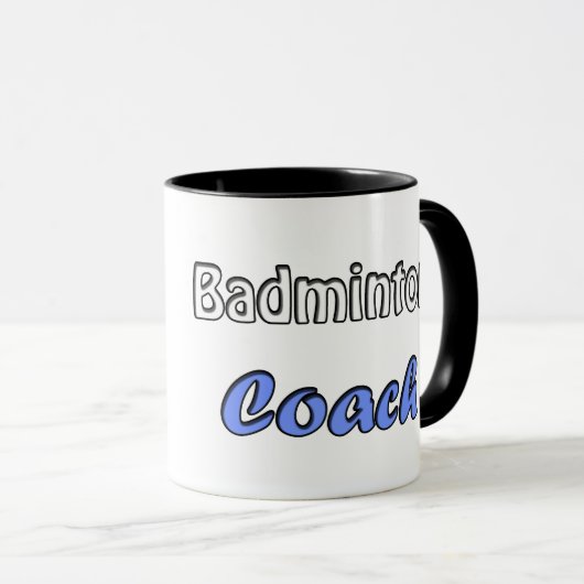 Mug Entraîneur de Badminton (Devant droit)