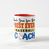 Mug Entraîneur de baseball Merci (Centre)
