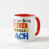 Mug Entraîneur de baseball Merci (Devant droit)