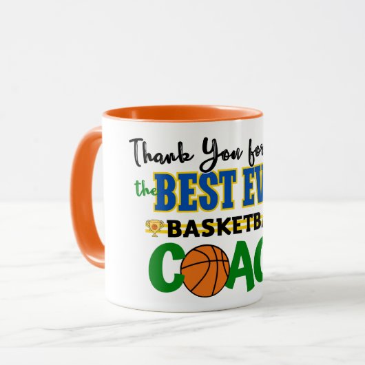 Mug Entraîneur de basket-ball Merci (Devant gauche)