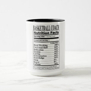 Mug Entraîneur de basket-ball Nutrition Fiches