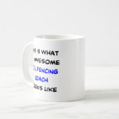 Mug entraîneur de clôture de feuille, génial (Devant gauche)