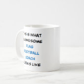 Mug entraîneur de football du drapeau, génial (Devant gauche)