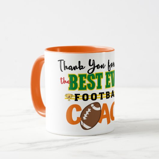 Mug Entraîneur de football Merci (Devant gauche)