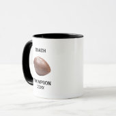 Mug Entraîneur de football noir et blanc et brun (Devant gauche)