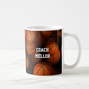Mug entraîneur de l'équipe personnalisée motif de bask
