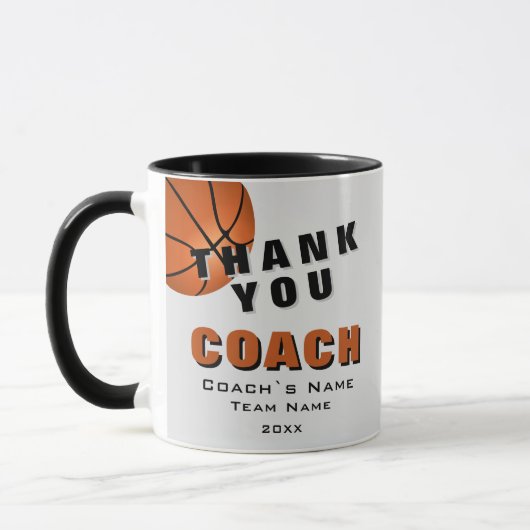 Mug Entraîneur de Merci de basket-ball (Gauche)