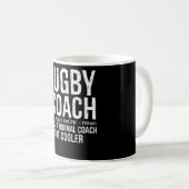 Mug entraîneur de rugby comme entraîneur normal mais g (Devant droit)