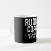 Mug entraîneur de rugby comme entraîneur normal mais g (Devant gauche)