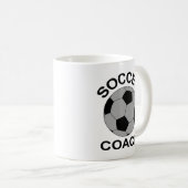 Mug Entraîneur de soccer Gris Classique Flacon (Devant droit)