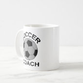 Mug Entraîneur de soccer Gris Classique Flacon (Devant gauche)
