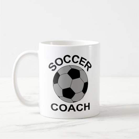 Mug Entraîneur de soccer Gris Classique Flacon (Gauche)