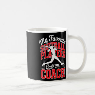 Mug Entraîneur de softball féminin Mes joueurs de soft