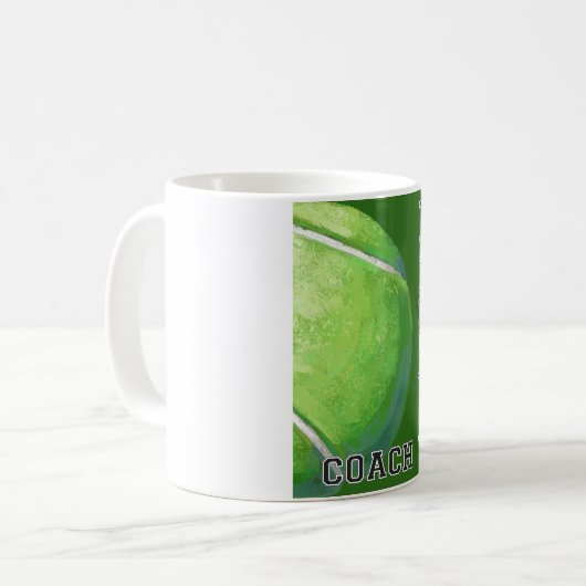 Mug Entraîneur de tennis Ball Art Merci (Devant gauche)