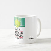 Mug Entraîneur de tennis pas la cible avec balle (Devant droit)