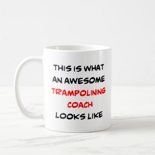 Mug entraîneur de trampoline, génial (Gauche)