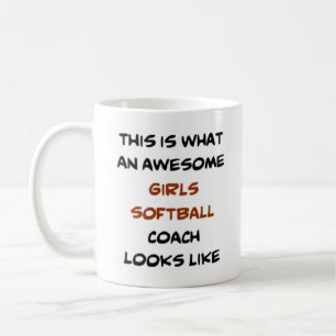 Mug entraîneur filles softball, génial