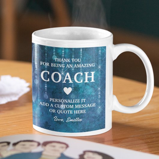 Mug Entraîneur Merci Message sincère Personnalisé