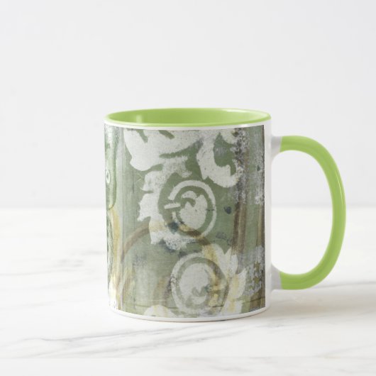 Mug Entrée de papillon vert avec porte en fer (Droite)