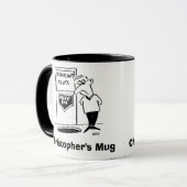 Mug Entrée du Club de Spéléologie. Spéléologue (Devant gauche)