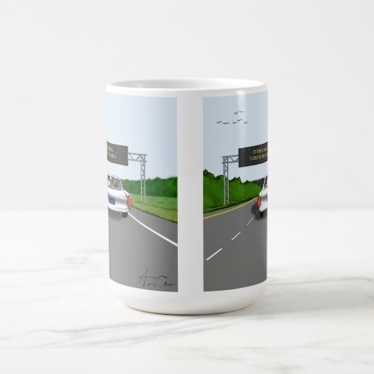 Mug Entrée New Jersey. Augmenter Modes Drôle Cartoon (Centre)