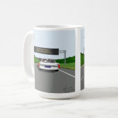 Mug Entrée New Jersey. Augmenter Modes Drôle Cartoon (Devant gauche)