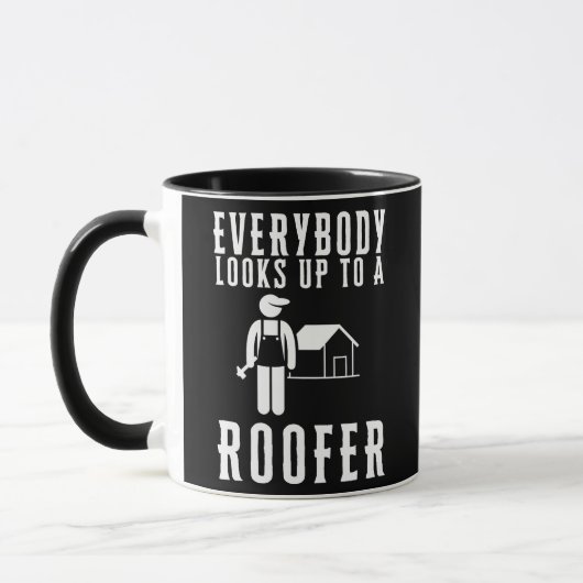 Mug Entrepreneur de construction sur toiture de toitur (Gauche)