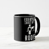 Mug Entrepreneur de construction sur toiture de toitur (Devant droit)