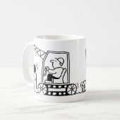 Mug Entrepreneur de démolition avec bulldozer de café  (Devant gauche)
