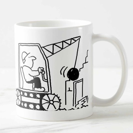 Mug Entrepreneur de démolition avec bulldozer de café 