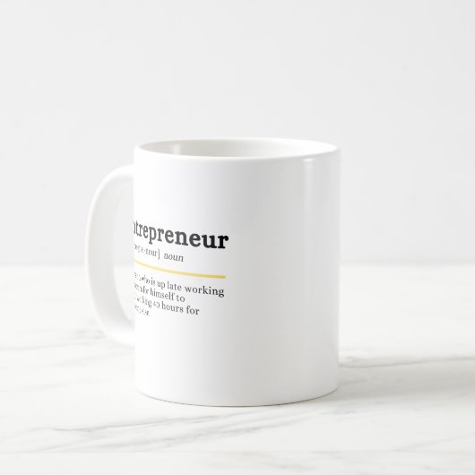 Mug Entrepreneur Definition Personalized (Devant gauche)