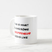 Mug entrepreneur, génial (Devant gauche)