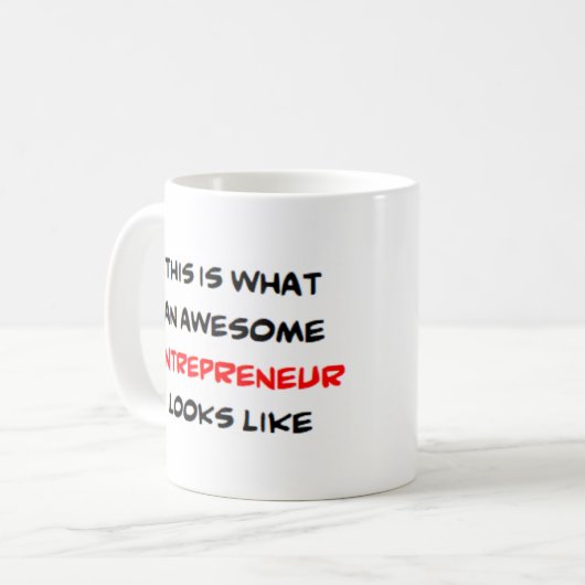 Mug entrepreneur, génial (Devant gauche)