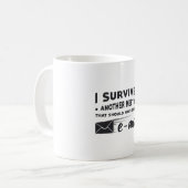 Mug Entrepreneur J'ai survécu à une autre réunion PDG (Devant gauche)