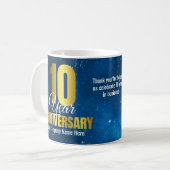 Mug Entreprise 10 ans d'affaires (Devant gauche)